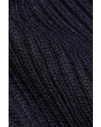 dunkelblauer Pullover mit einem Rundhalsausschnitt von Topshop