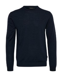 dunkelblauer Pullover mit einem Rundhalsausschnitt von Matinique