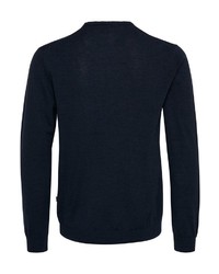 dunkelblauer Pullover mit einem Rundhalsausschnitt von Matinique