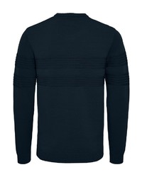 dunkelblauer Pullover mit einem Rundhalsausschnitt von Matinique