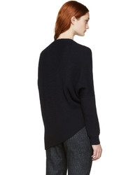 dunkelblauer Pullover mit einem Rundhalsausschnitt von Stella McCartney