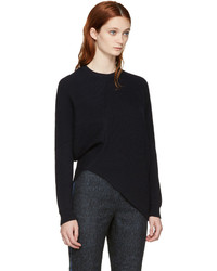 dunkelblauer Pullover mit einem Rundhalsausschnitt von Stella McCartney