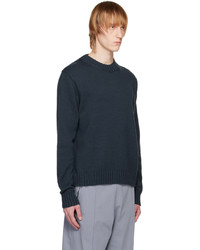 dunkelblauer Pullover mit einem Rundhalsausschnitt von Acne Studios