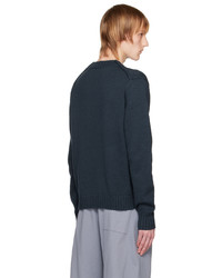 dunkelblauer Pullover mit einem Rundhalsausschnitt von Acne Studios