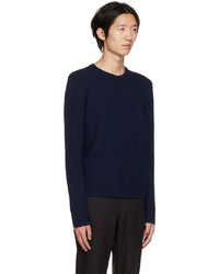 dunkelblauer Pullover mit einem Rundhalsausschnitt von Engineered Garments