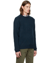 dunkelblauer Pullover mit einem Rundhalsausschnitt von rag & bone