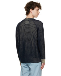 dunkelblauer Pullover mit einem Rundhalsausschnitt von Paul Smith