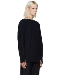 dunkelblauer Pullover mit einem Rundhalsausschnitt von 3.1 Phillip Lim