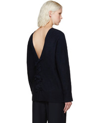 dunkelblauer Pullover mit einem Rundhalsausschnitt von 3.1 Phillip Lim