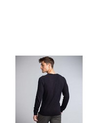 dunkelblauer Pullover mit einem Rundhalsausschnitt von NEW IN TOWN