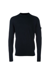 dunkelblauer Pullover mit einem Rundhalsausschnitt von Oamc