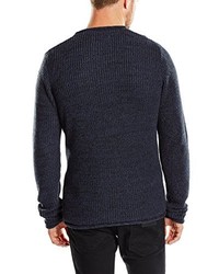 dunkelblauer Pullover mit einem Rundhalsausschnitt von ONLY & SONS