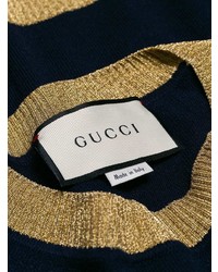 dunkelblauer Pullover mit einem Rundhalsausschnitt von Gucci