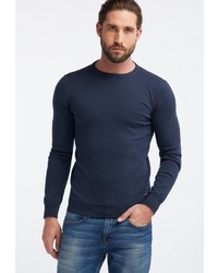 dunkelblauer Pullover mit einem Rundhalsausschnitt von Petrol Industries