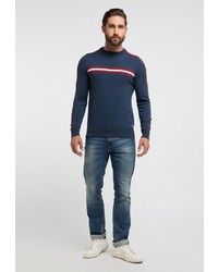 dunkelblauer Pullover mit einem Rundhalsausschnitt von Petrol Industries