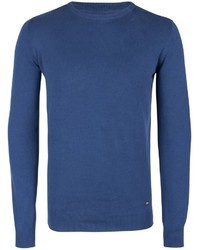 dunkelblauer Pullover mit einem Rundhalsausschnitt von Petrol Industries