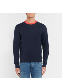 dunkelblauer Pullover mit einem Rundhalsausschnitt von Paul Smith