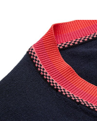 dunkelblauer Pullover mit einem Rundhalsausschnitt von Paul Smith