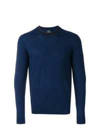 dunkelblauer Pullover mit einem Rundhalsausschnitt von Ps By Paul Smith