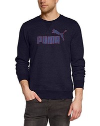 dunkelblauer Pullover mit einem Rundhalsausschnitt von Puma