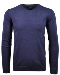 dunkelblauer Pullover mit einem Rundhalsausschnitt von RAGMAN