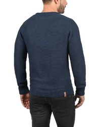 dunkelblauer Pullover mit einem Rundhalsausschnitt von Redefined Rebel