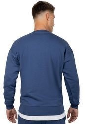 dunkelblauer Pullover mit einem Rundhalsausschnitt von Reichstadt