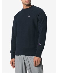 dunkelblauer Pullover mit einem Rundhalsausschnitt von Champion