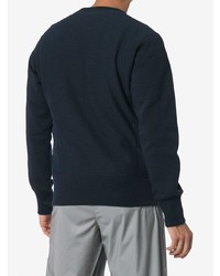 dunkelblauer Pullover mit einem Rundhalsausschnitt von Champion