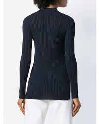 dunkelblauer Pullover mit einem Rundhalsausschnitt von 'S Max Mara