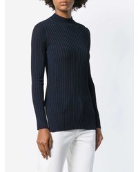 dunkelblauer Pullover mit einem Rundhalsausschnitt von 'S Max Mara