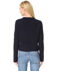 dunkelblauer Pullover mit einem Rundhalsausschnitt von Carven