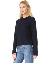 dunkelblauer Pullover mit einem Rundhalsausschnitt von Carven