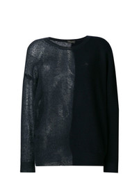 dunkelblauer Pullover mit einem Rundhalsausschnitt von Roberto Collina
