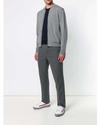 dunkelblauer Pullover mit einem Rundhalsausschnitt von Z Zegna