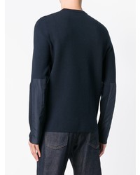 dunkelblauer Pullover mit einem Rundhalsausschnitt von Michael Kors Collection