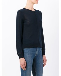 dunkelblauer Pullover mit einem Rundhalsausschnitt von A.P.C.