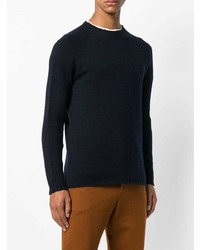 dunkelblauer Pullover mit einem Rundhalsausschnitt von Ma'ry'ya