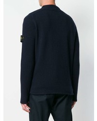 dunkelblauer Pullover mit einem Rundhalsausschnitt von Stone Island