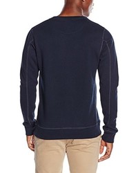 dunkelblauer Pullover mit einem Rundhalsausschnitt von Scotch & Soda