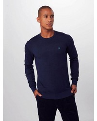 dunkelblauer Pullover mit einem Rundhalsausschnitt von Scotch & Soda