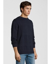 dunkelblauer Pullover mit einem Rundhalsausschnitt von Scotch & Soda