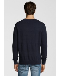 dunkelblauer Pullover mit einem Rundhalsausschnitt von Scotch & Soda