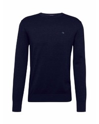 dunkelblauer Pullover mit einem Rundhalsausschnitt von Scotch & Soda