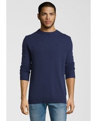 dunkelblauer Pullover mit einem Rundhalsausschnitt von Scotch & Soda