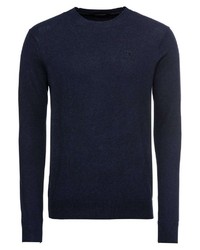 dunkelblauer Pullover mit einem Rundhalsausschnitt von Scotch & Soda