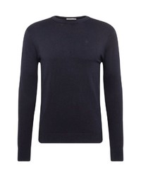 dunkelblauer Pullover mit einem Rundhalsausschnitt von Scotch & Soda