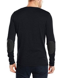 dunkelblauer Pullover mit einem Rundhalsausschnitt von Selected Homme