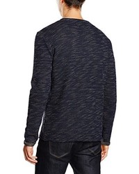 dunkelblauer Pullover mit einem Rundhalsausschnitt von Selected Homme