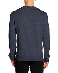 dunkelblauer Pullover mit einem Rundhalsausschnitt von Selected Homme